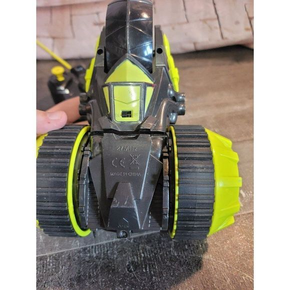 Playtek black lime green remote control car bike toy figure - Picture 5 of 5